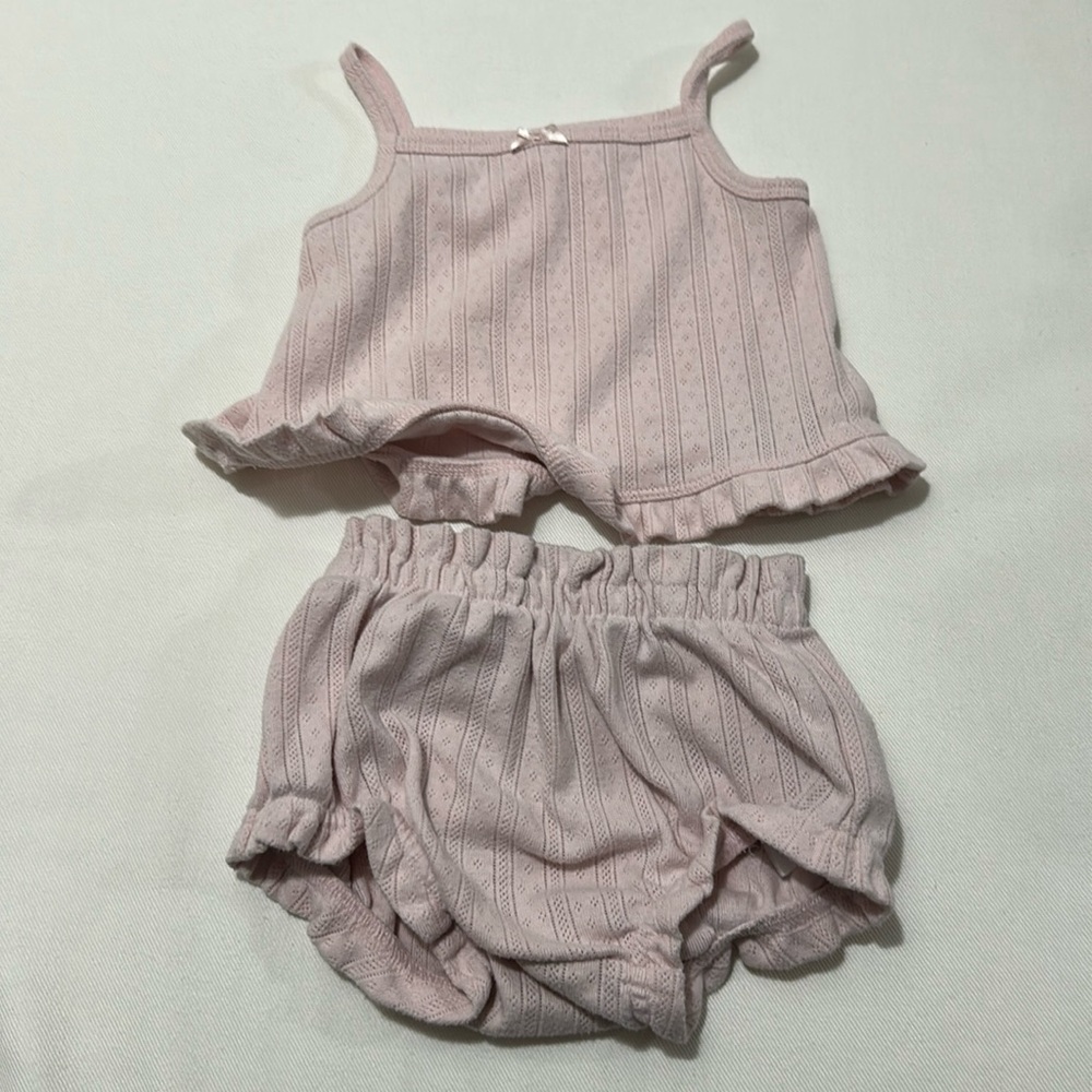 Baby gap pink 6-12 month set pointelle